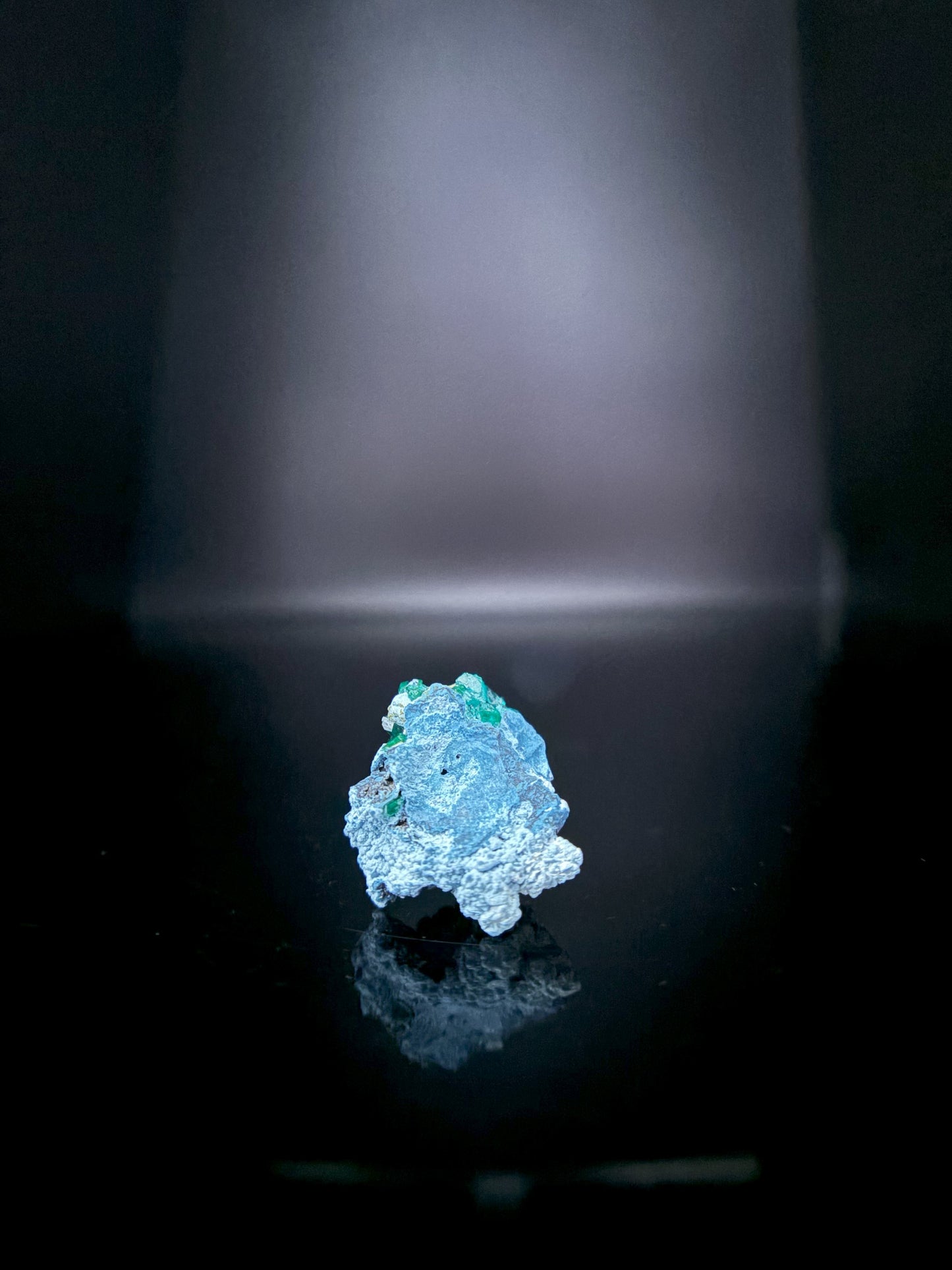 Shattuckite with Dioptase 3g