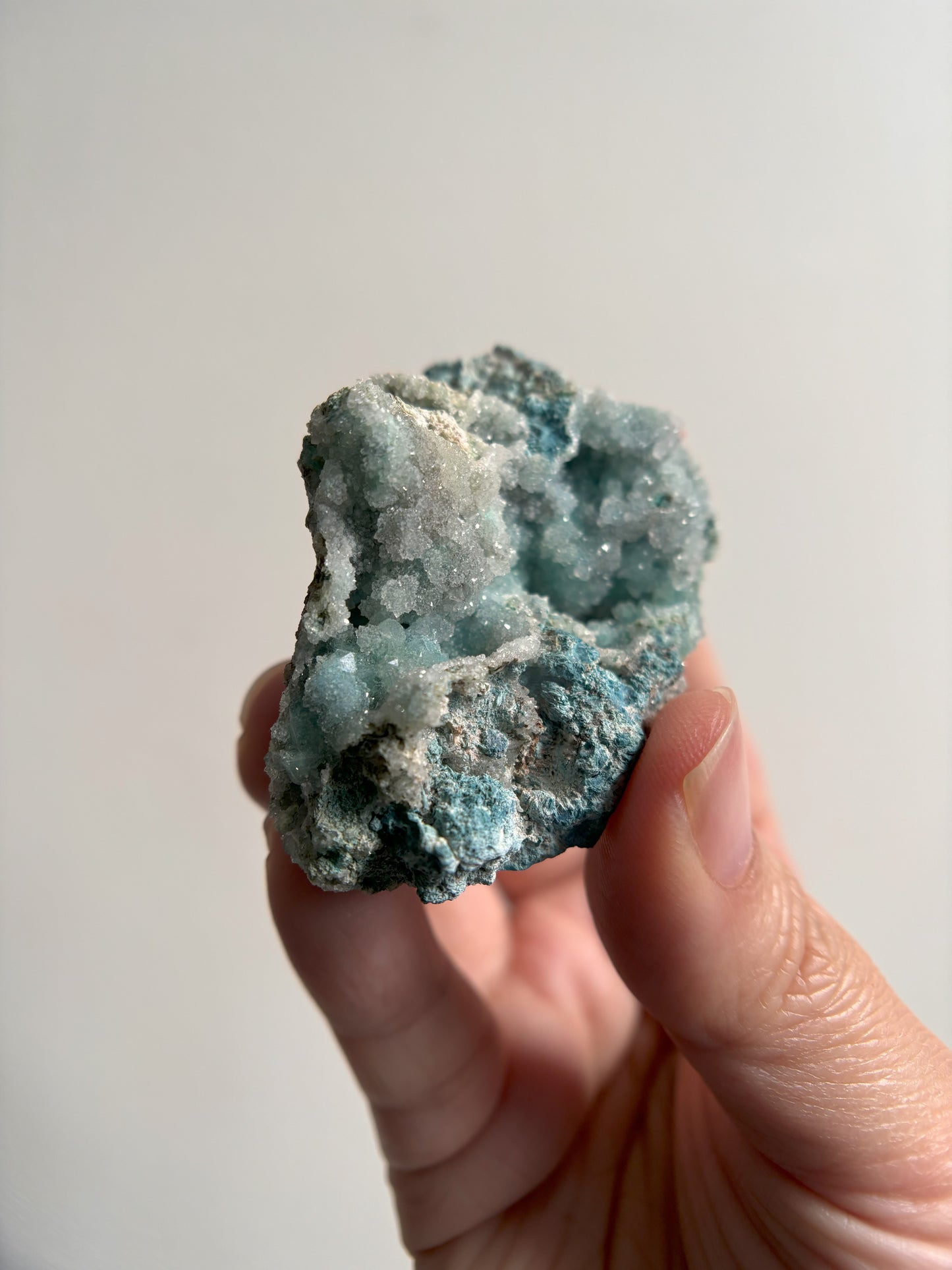 Druzy Shattuckite and Quartz 51g