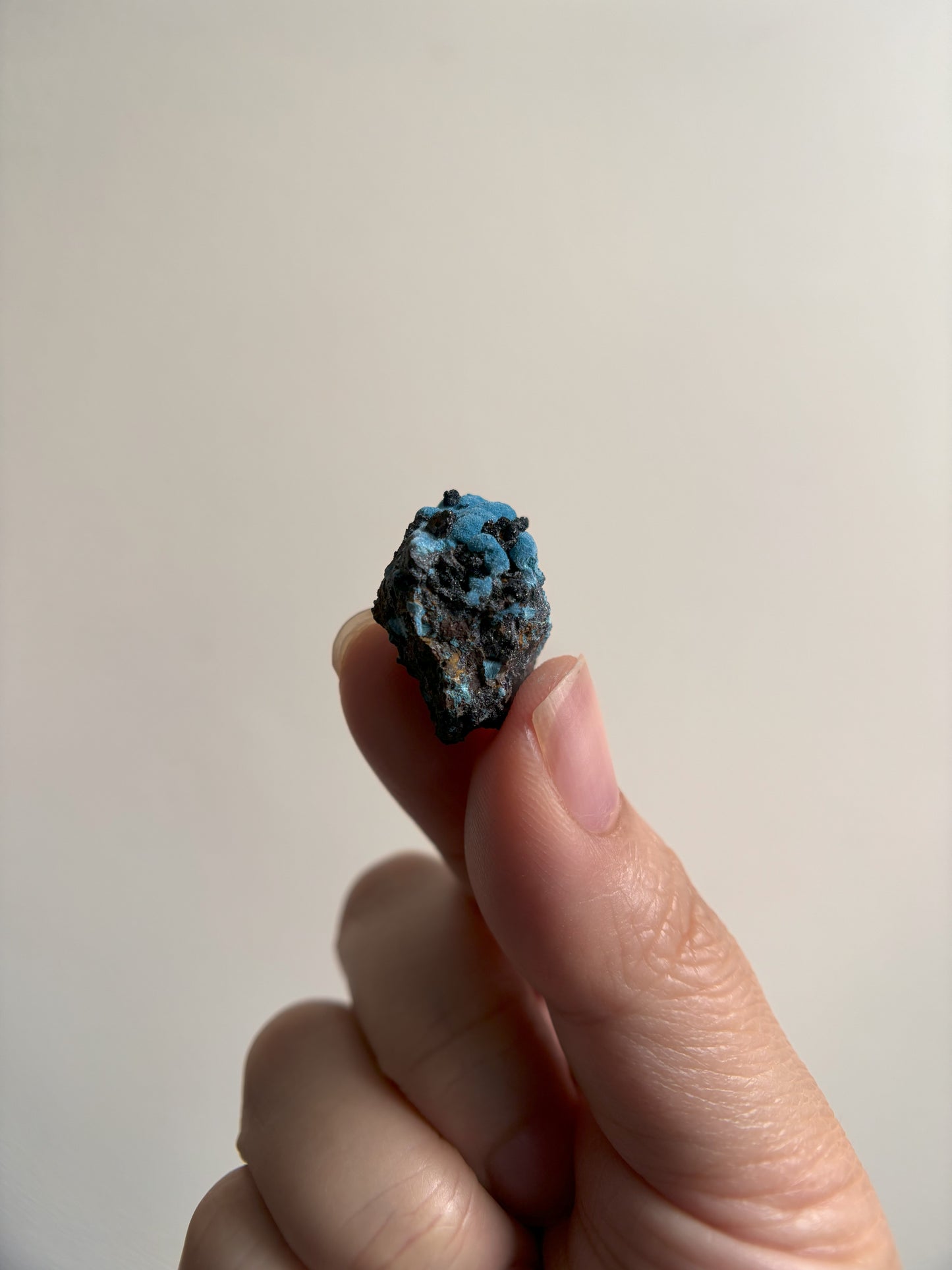 Velvet Botryoidal Shattuckite and Manganese 5g