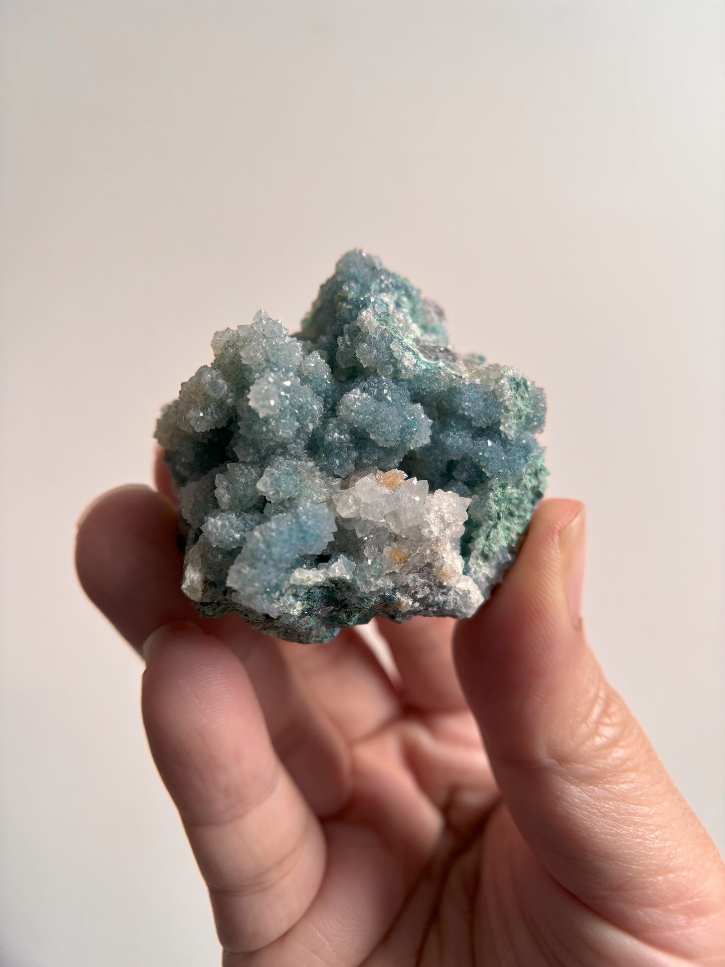 Druzy Shattuckite and Wulfenite 81g