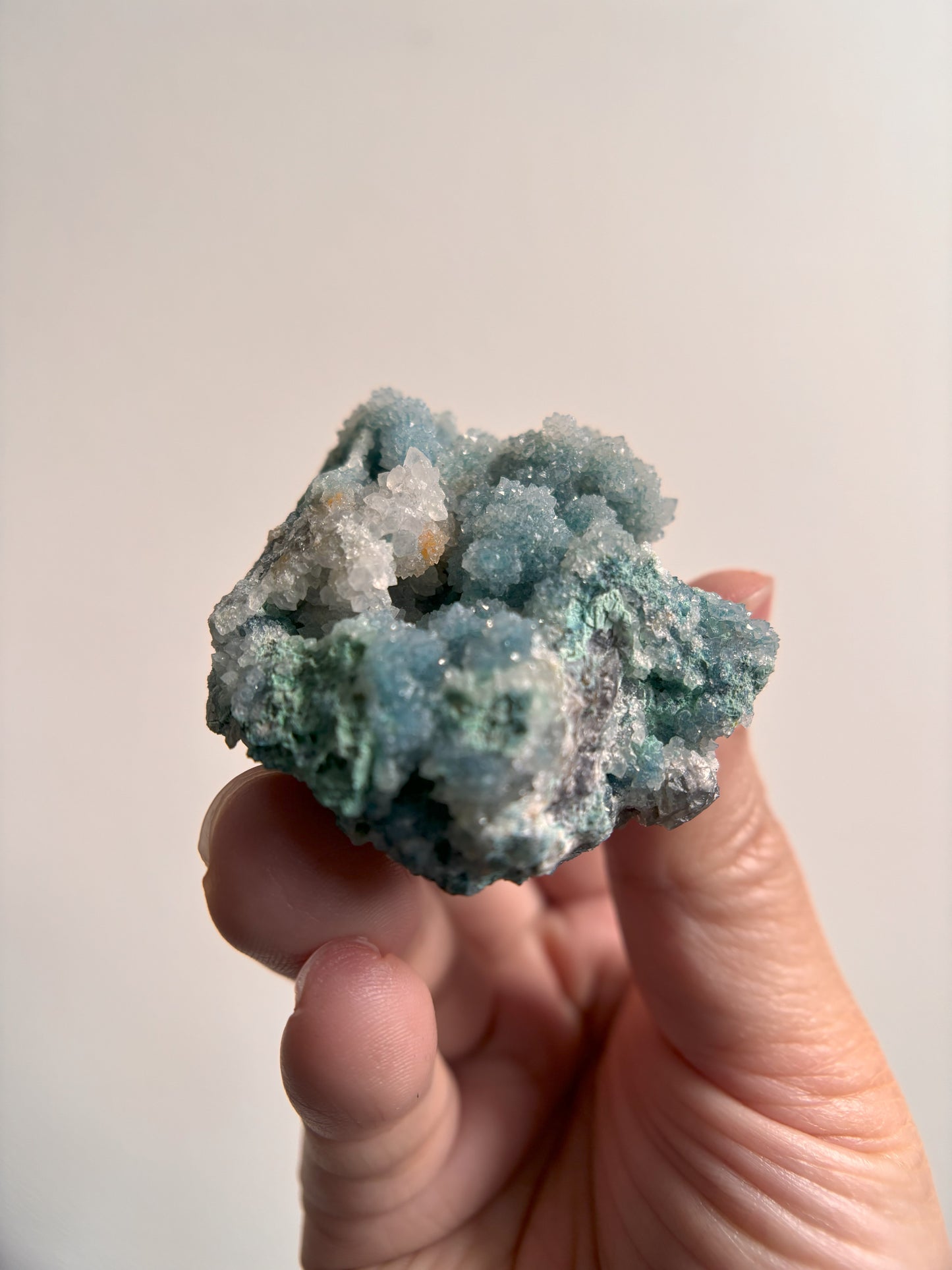 Druzy Shattuckite and Wulfenite 81g