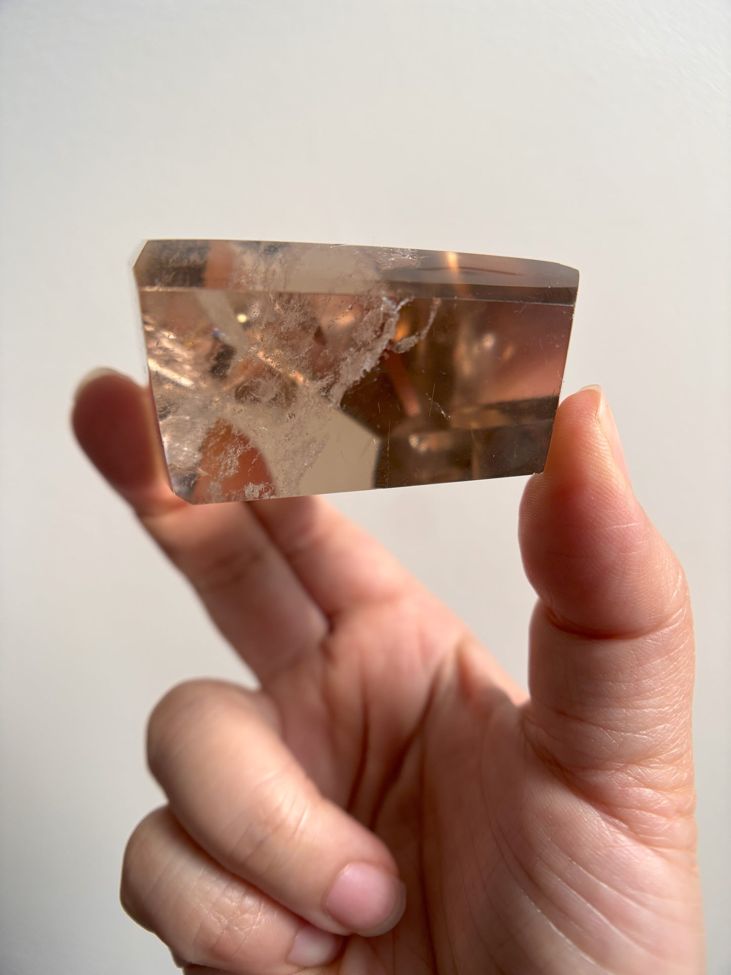 Gemmy Smoky Quartz Freeform with Tourmaline Inclusions 188g