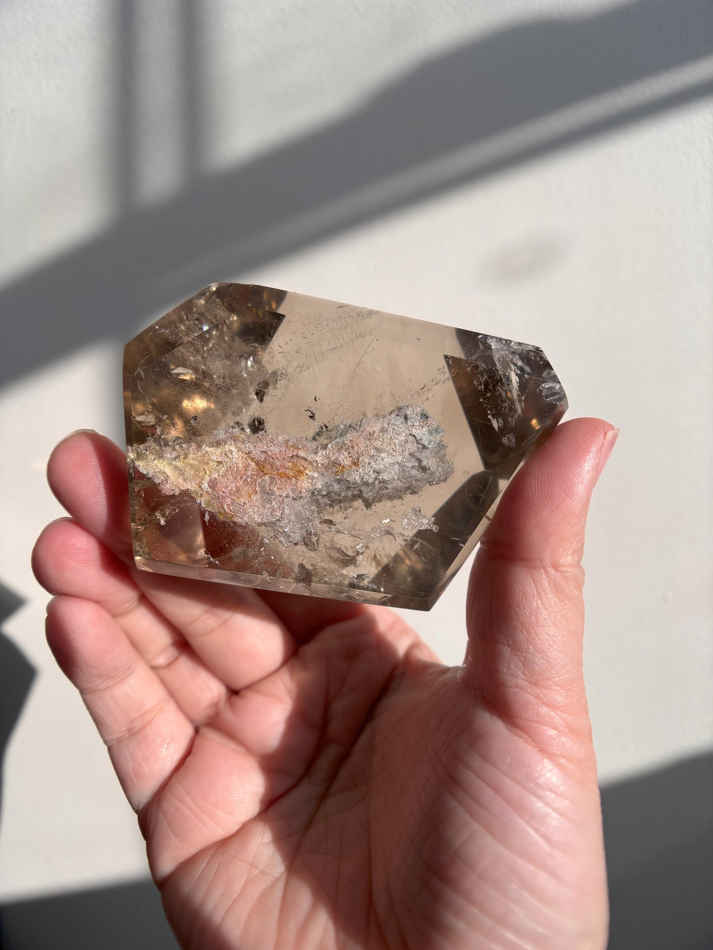 Thousand Layer Garden Quartz in Gemmy Smoky Quartz Freeform 215g