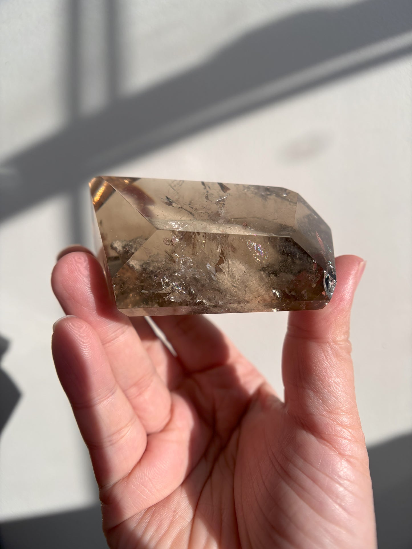 Thousand Layer Garden Quartz in Gemmy Smoky Quartz Freeform 215g