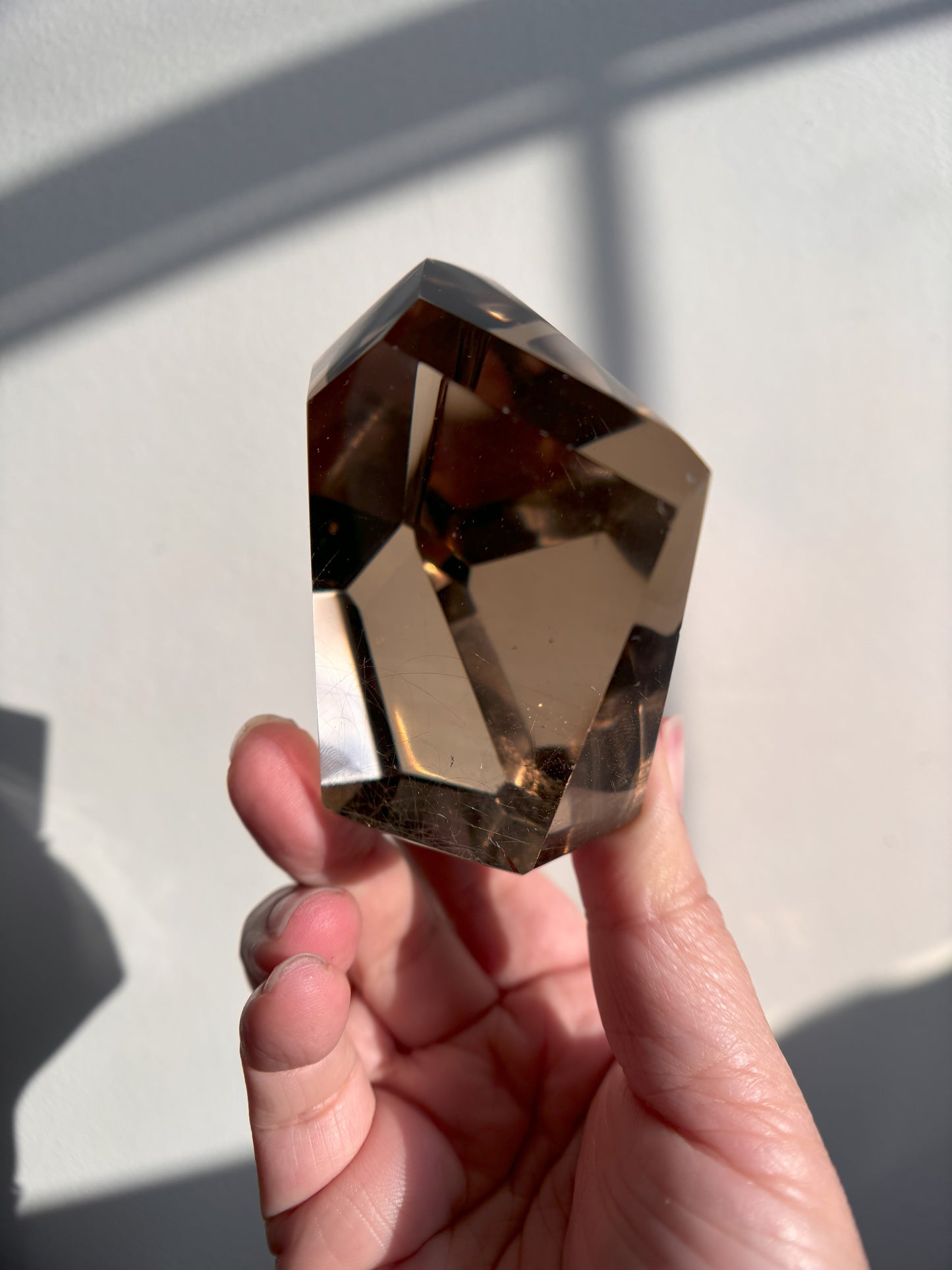 Gemmy Smoky Quartz Freeform with Rutile 268g