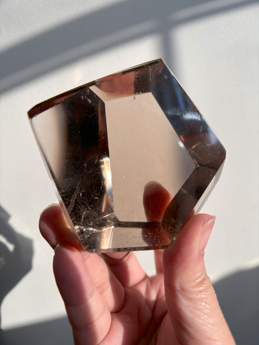 Gemmy Smoky Quartz Freeform with Rutile 268g