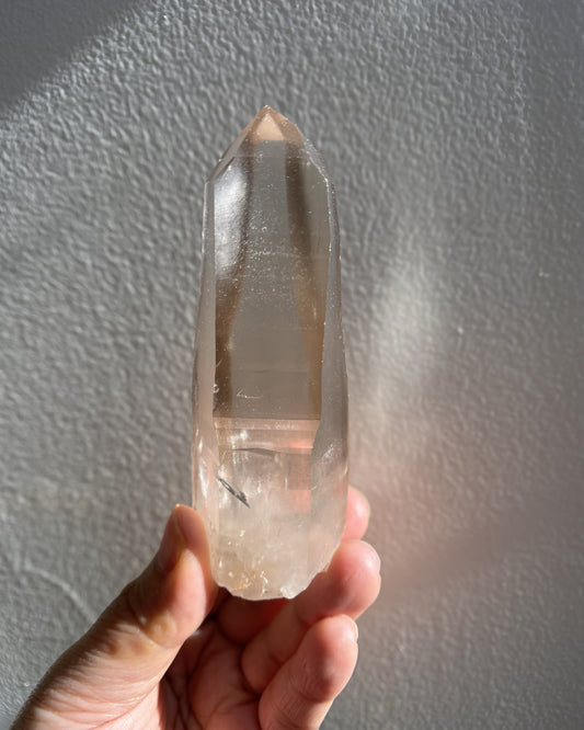 Light Smoky Lemurian Raw Point 142g