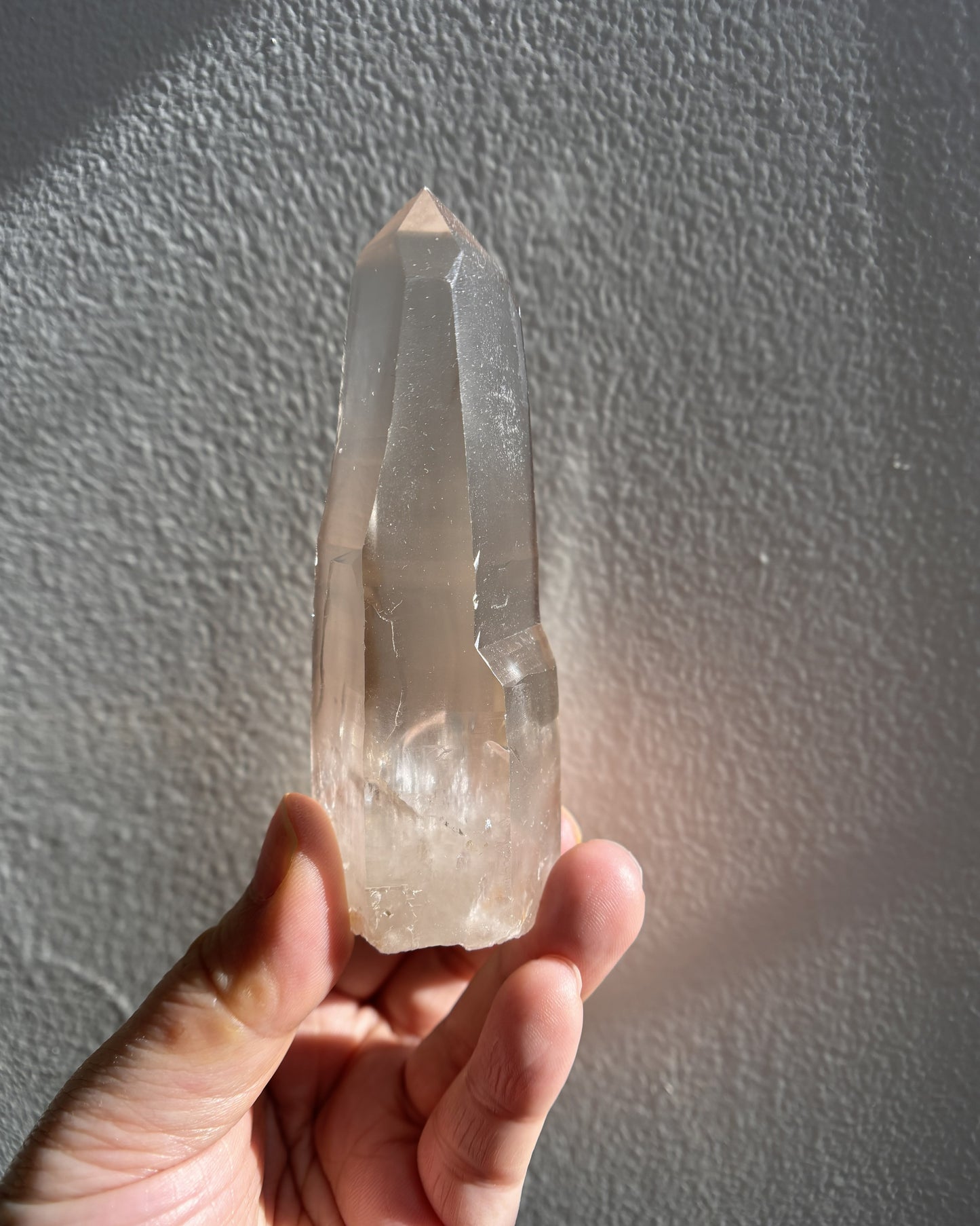 Light Smoky Lemurian Raw Point 142g