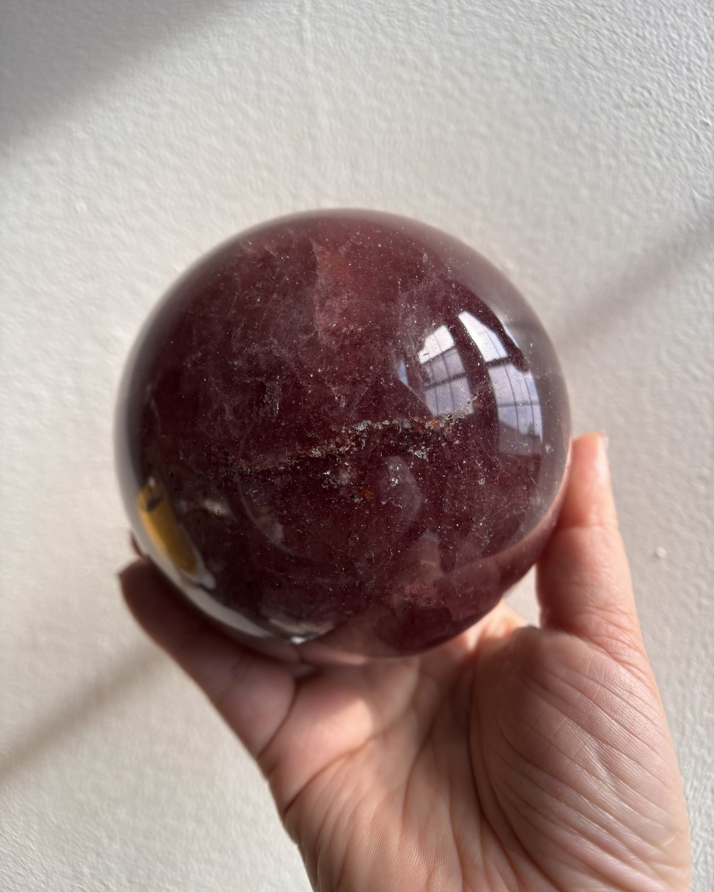 Strawberry Quartz Sphere 3.56lbs