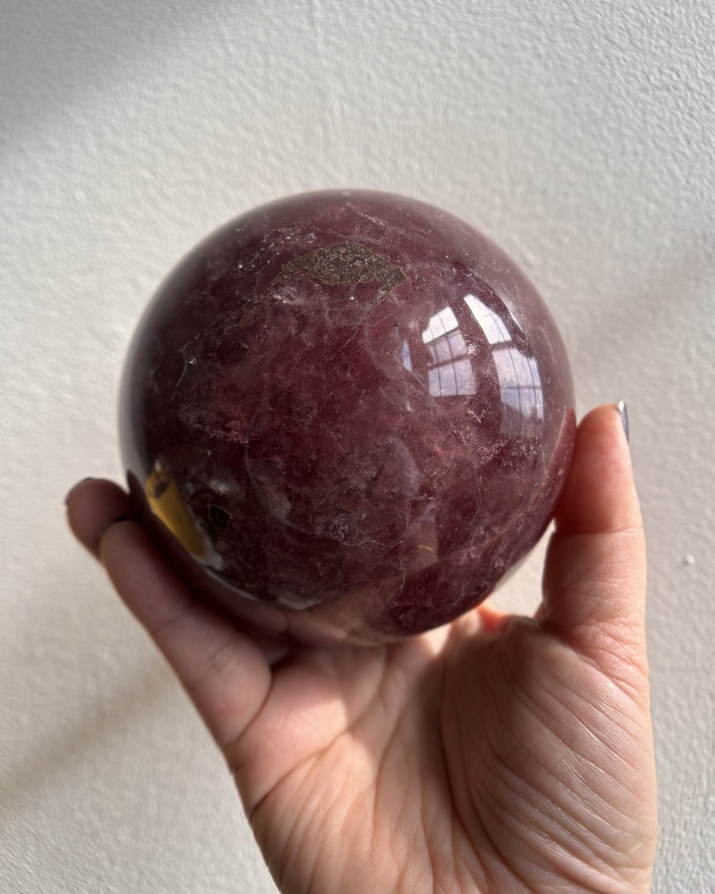 Strawberry Quartz Sphere 3.56lbs