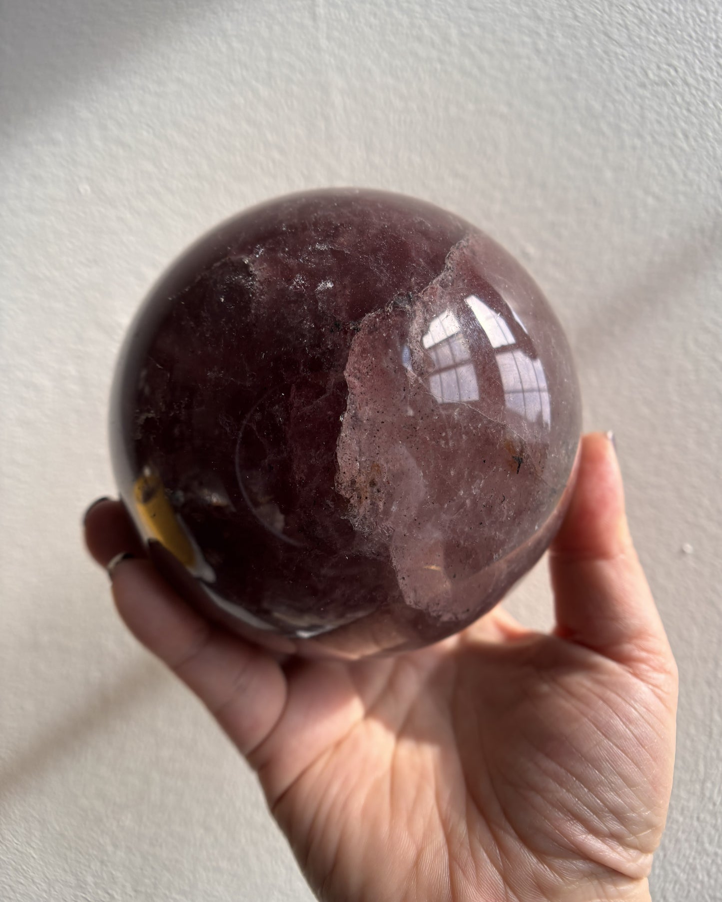 Strawberry Quartz Sphere 3.56lbs