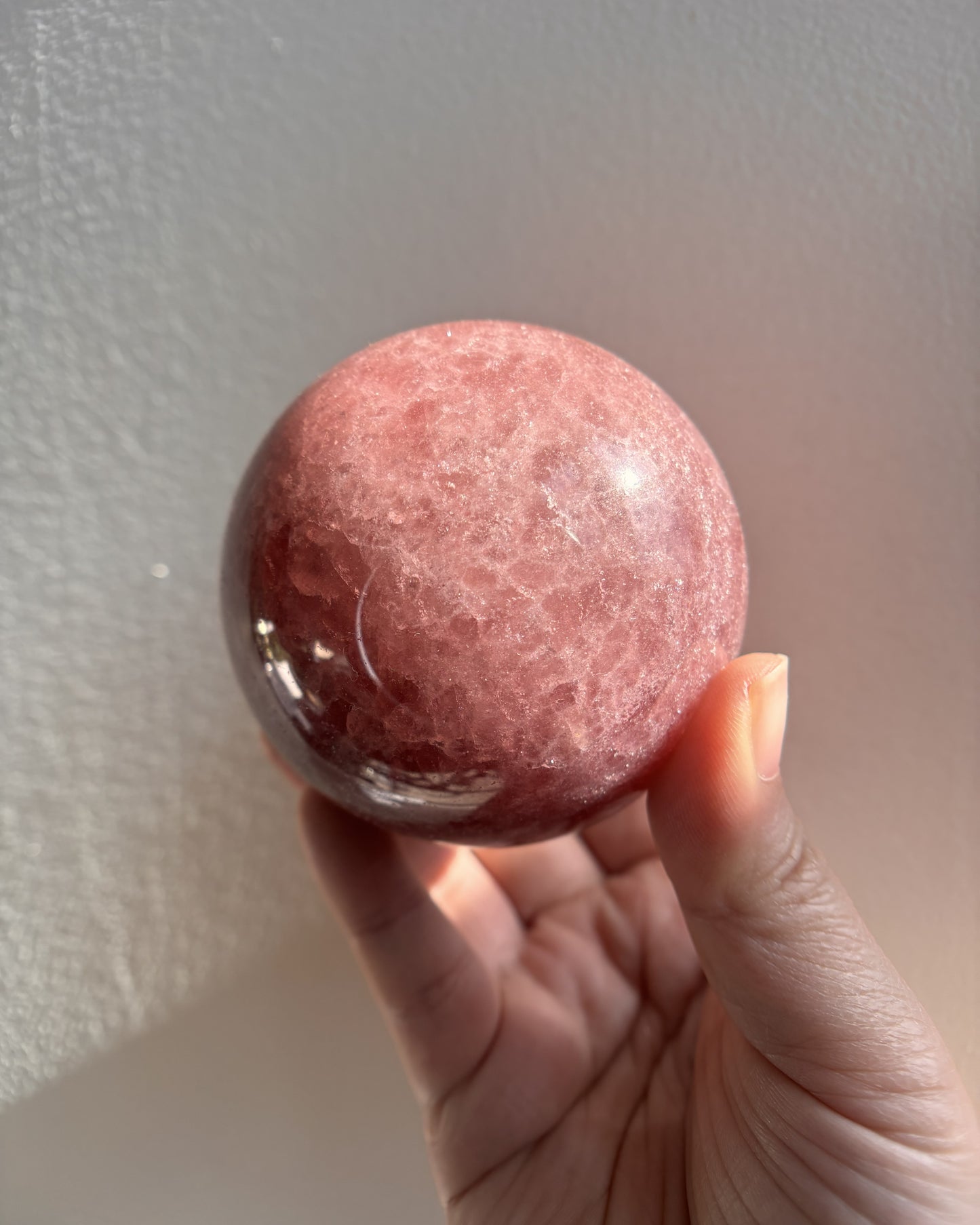Strawberry Quartz Sphere 553.5g