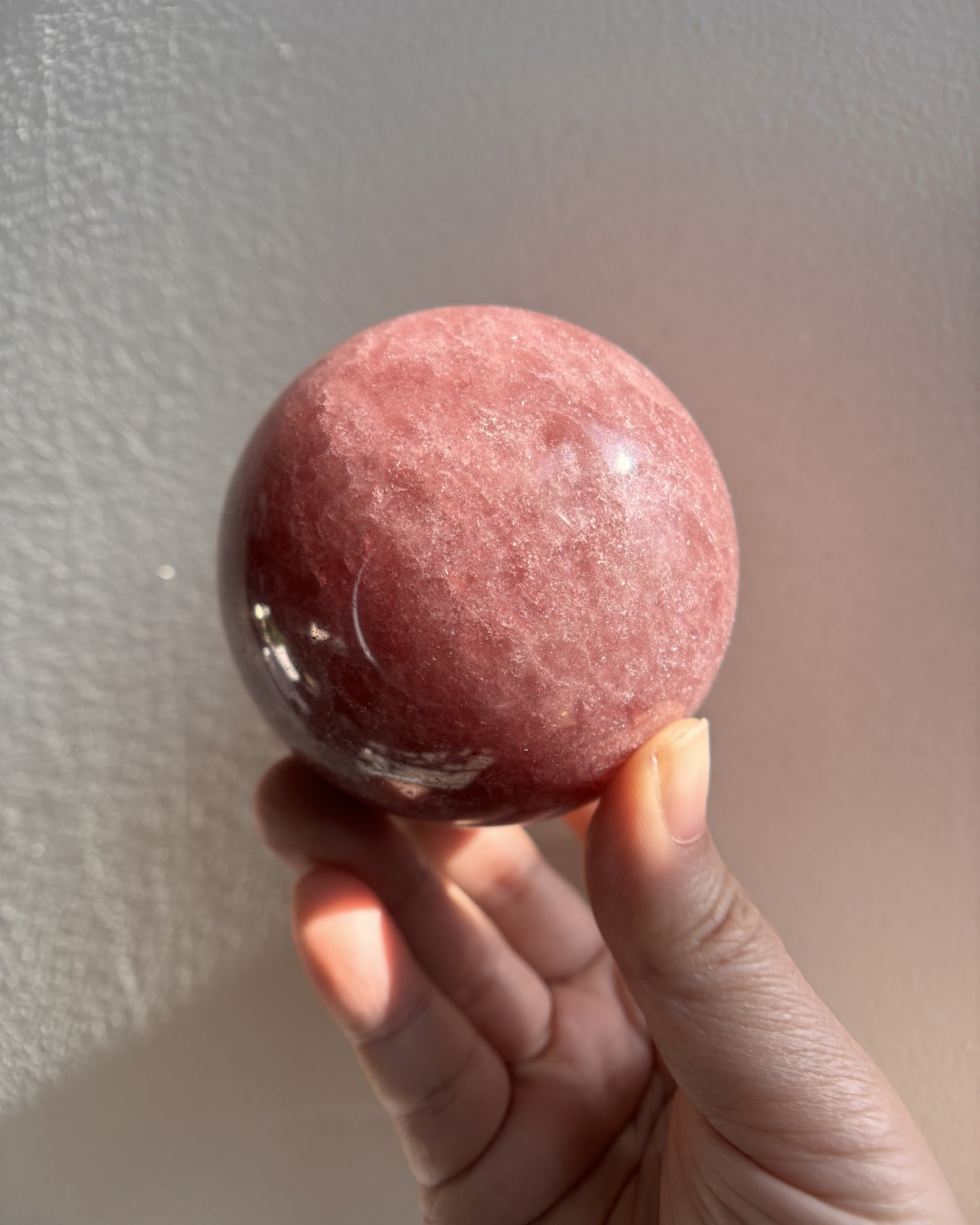 Strawberry Quartz Sphere 553.5g