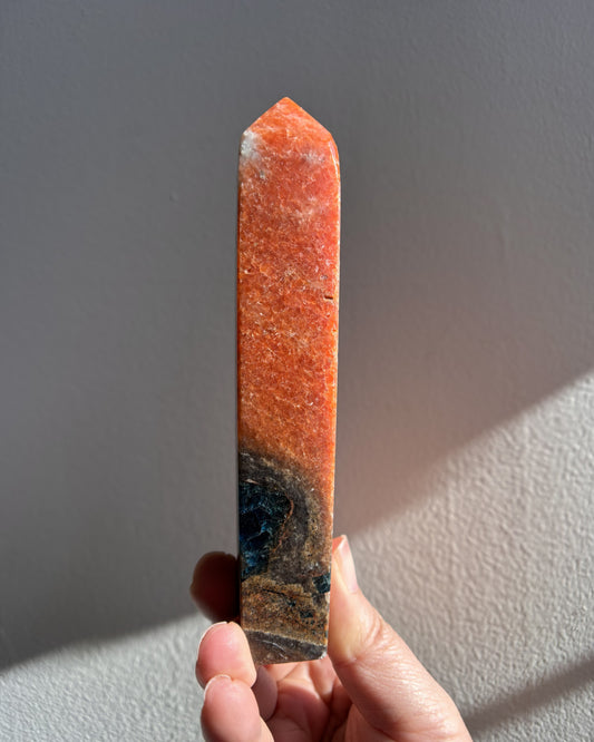 Sunstone Apatite Tower 140g