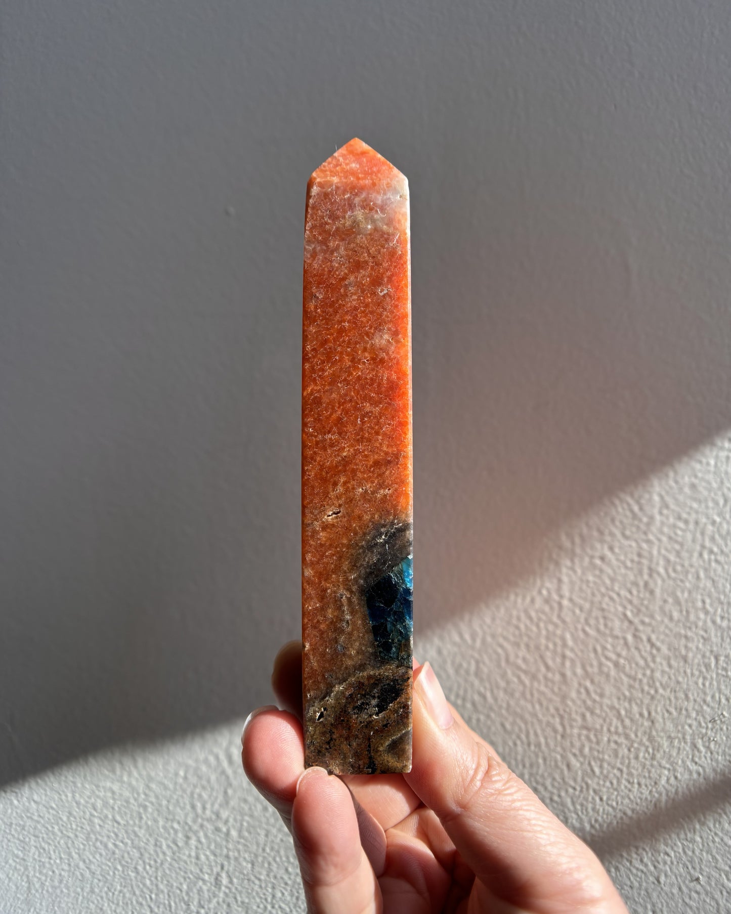 Sunstone Apatite Tower 140g