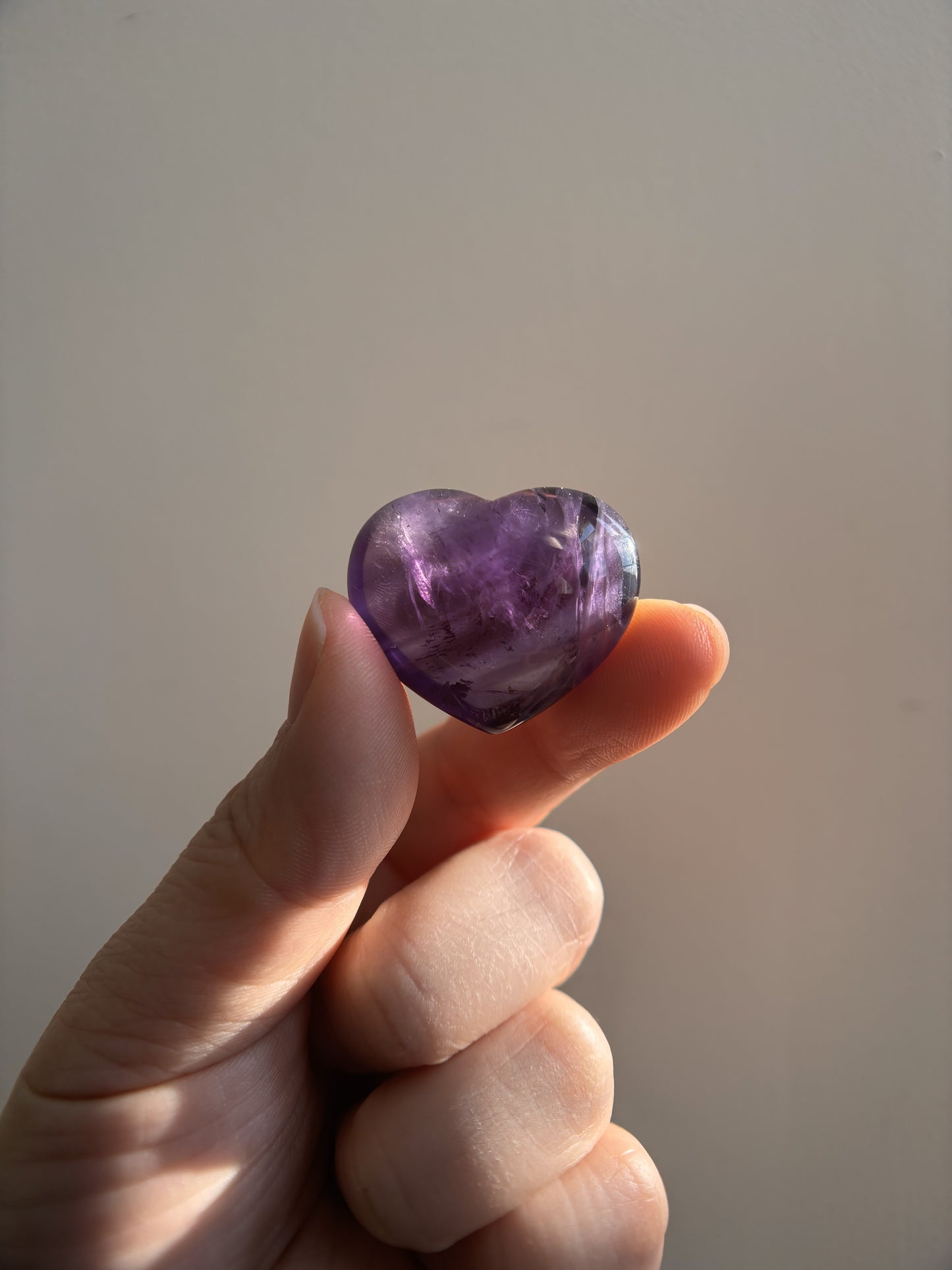 Wounded Uruguayan Amethyst Heart 16g