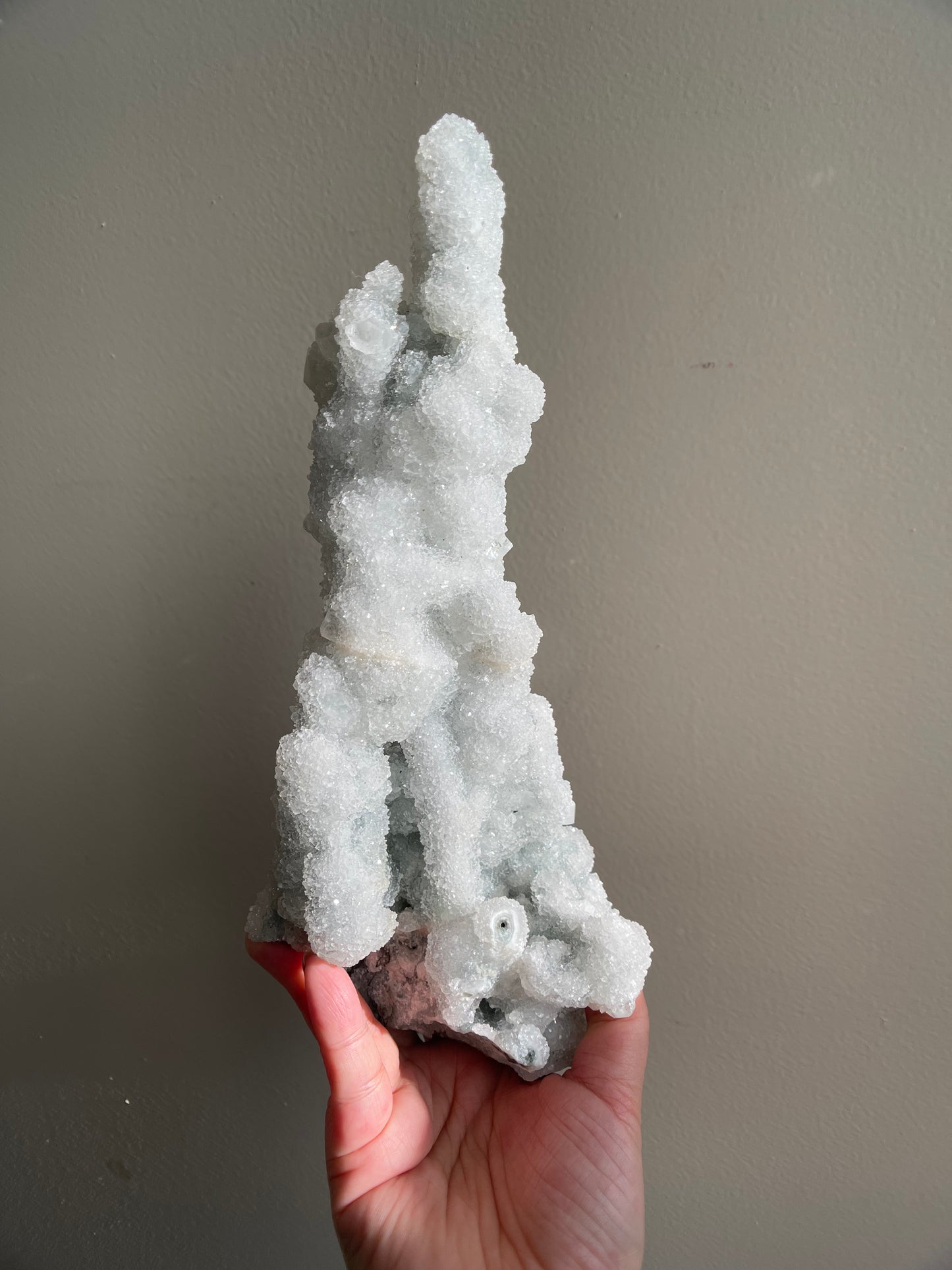 Chalcedony Stalactite and Apophyllite 1039g (2.3lbs)