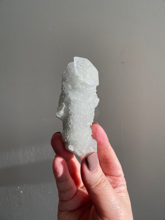 Chalcedony Stalactite and Apophyllite 106g