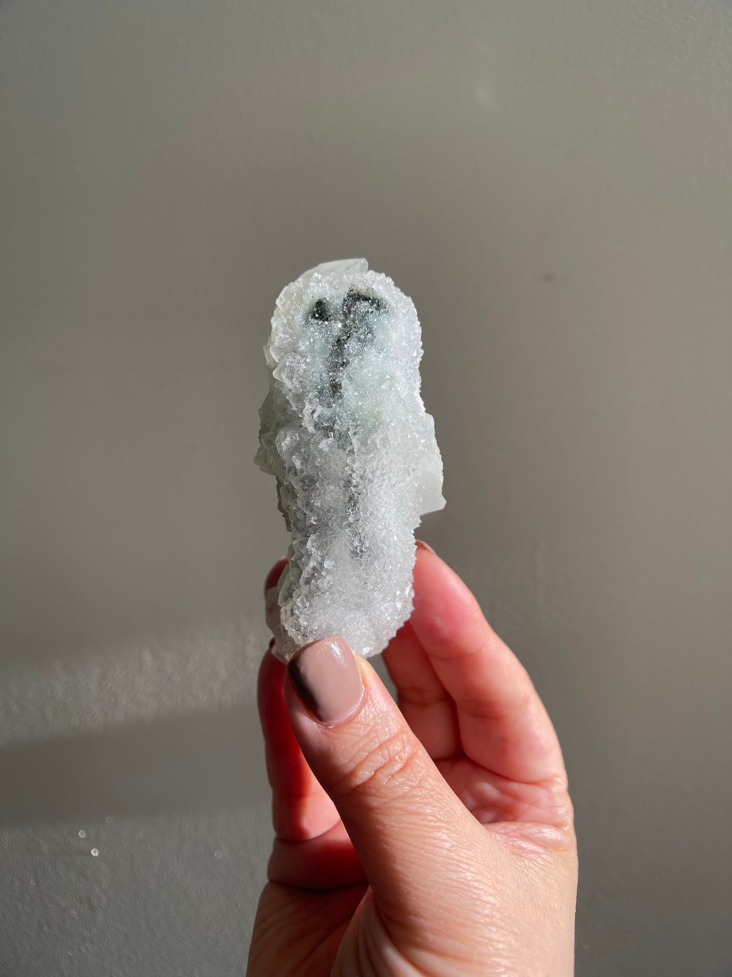 Chalcedony Stalactite and Apophyllite 106g