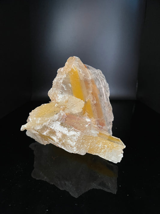 Poseidon Temple Selenite (with Limonite) 625g